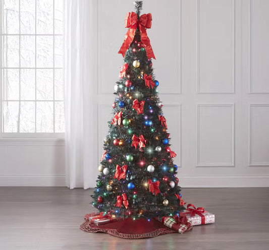 HolidayGlimmer 7½-ft Pop-Up Pre-Lit Christmas Tree