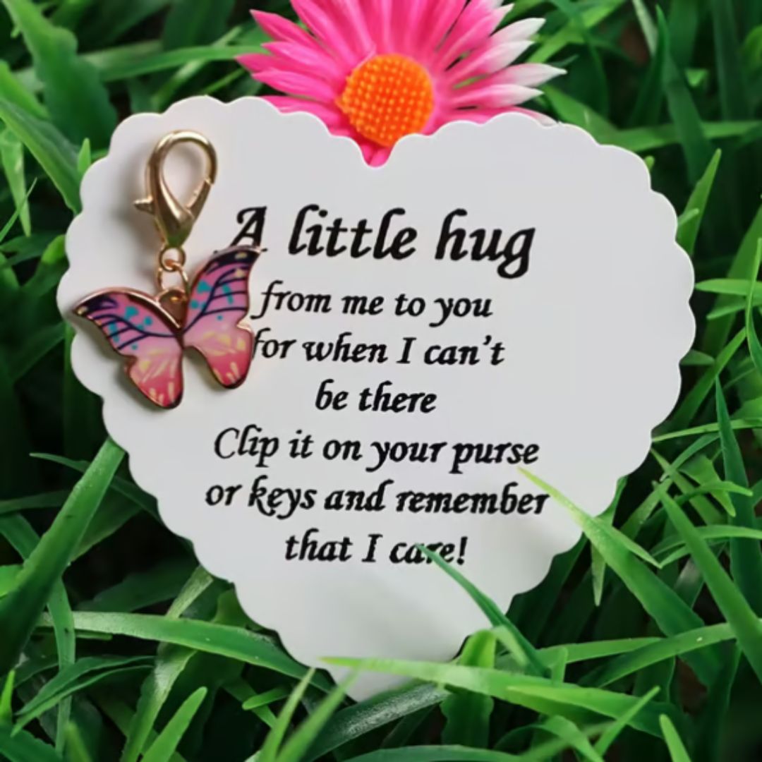 Elegant Butterfly Charm with Warm Card