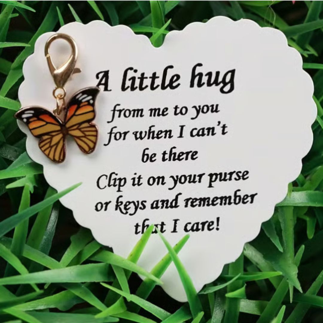 Elegant Butterfly Charm with Warm Card