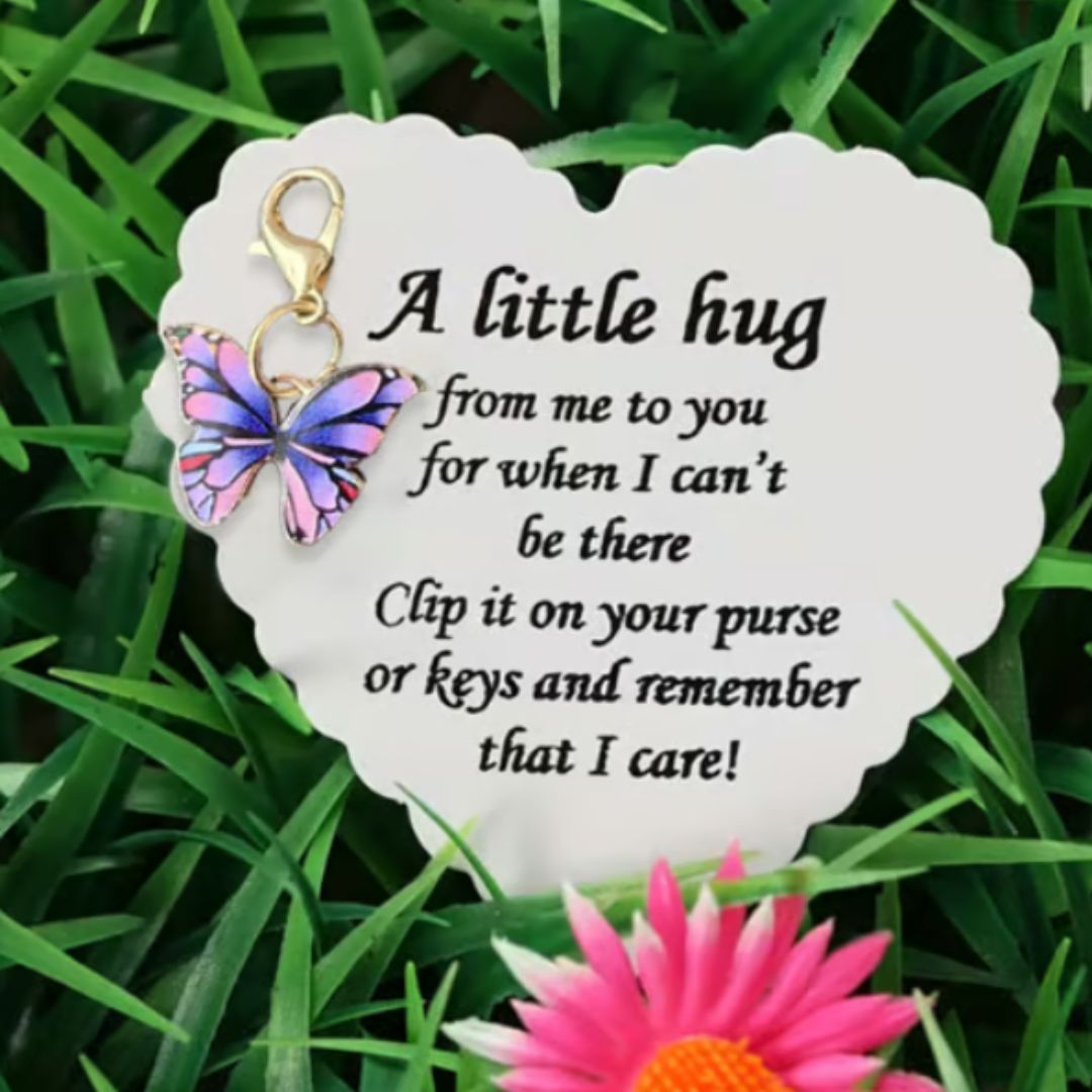 Elegant Butterfly Charm with Warm Card