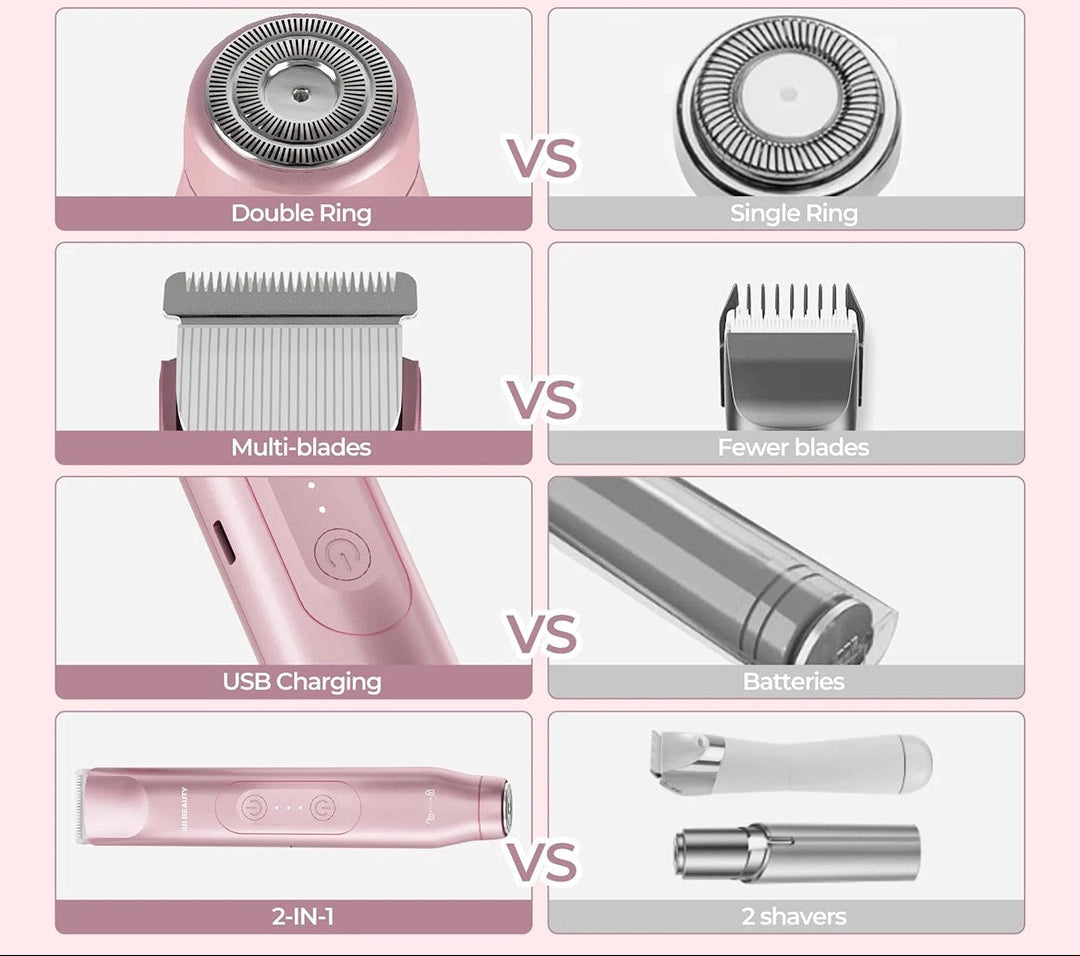 TRIMMER MAXX 2-in-1 Painless Bikini Hair Trimmer