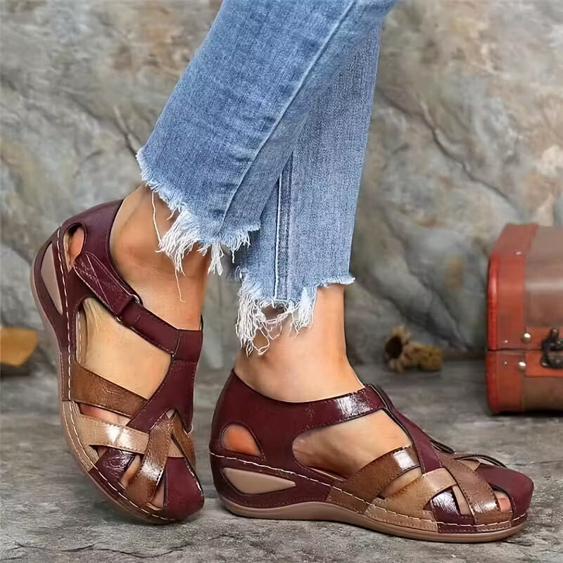 Kelly Sandals™ — Elegant Wide-Fit Wedge for Everyday Comfort