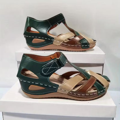Kelly Sandals™ — Elegant Wide-Fit Wedge for Everyday Comfort