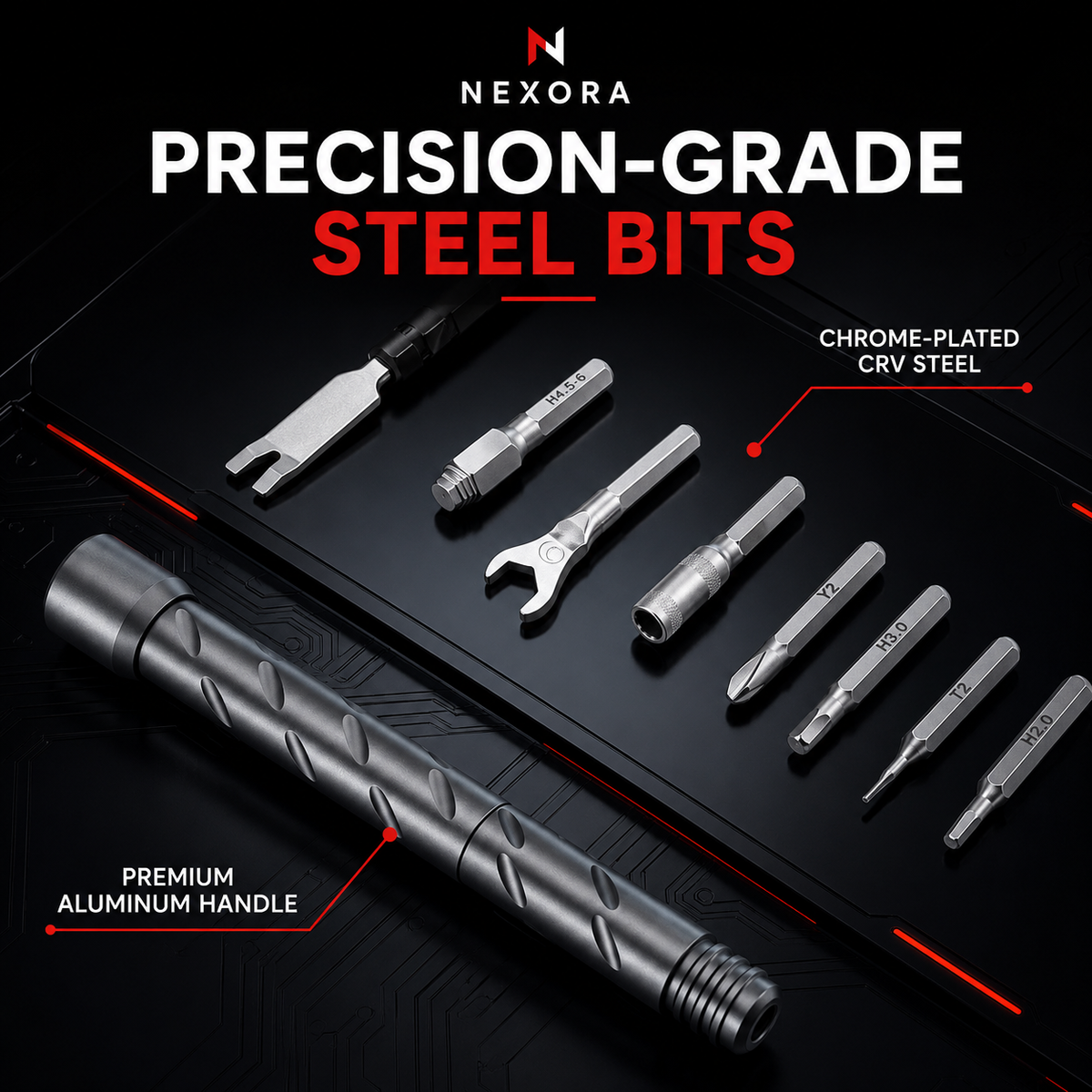 NEXORA - 55 in 1 magnetic tool kit