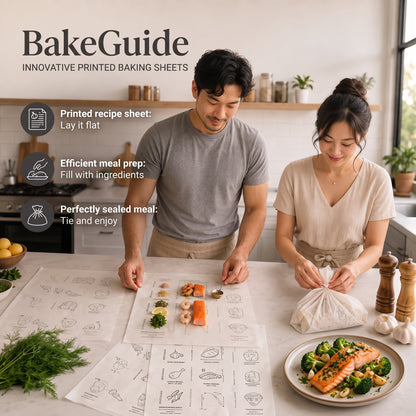 BakeGuide: Printed Recipe Baking Paper
