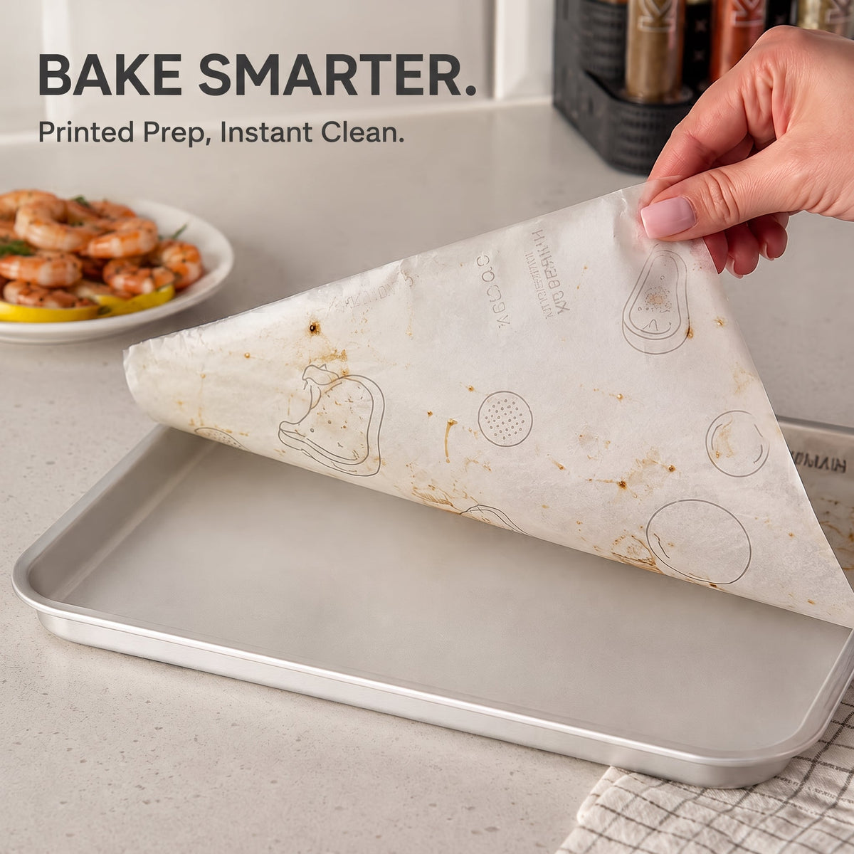 BakeGuide: Printed Recipe Baking Paper