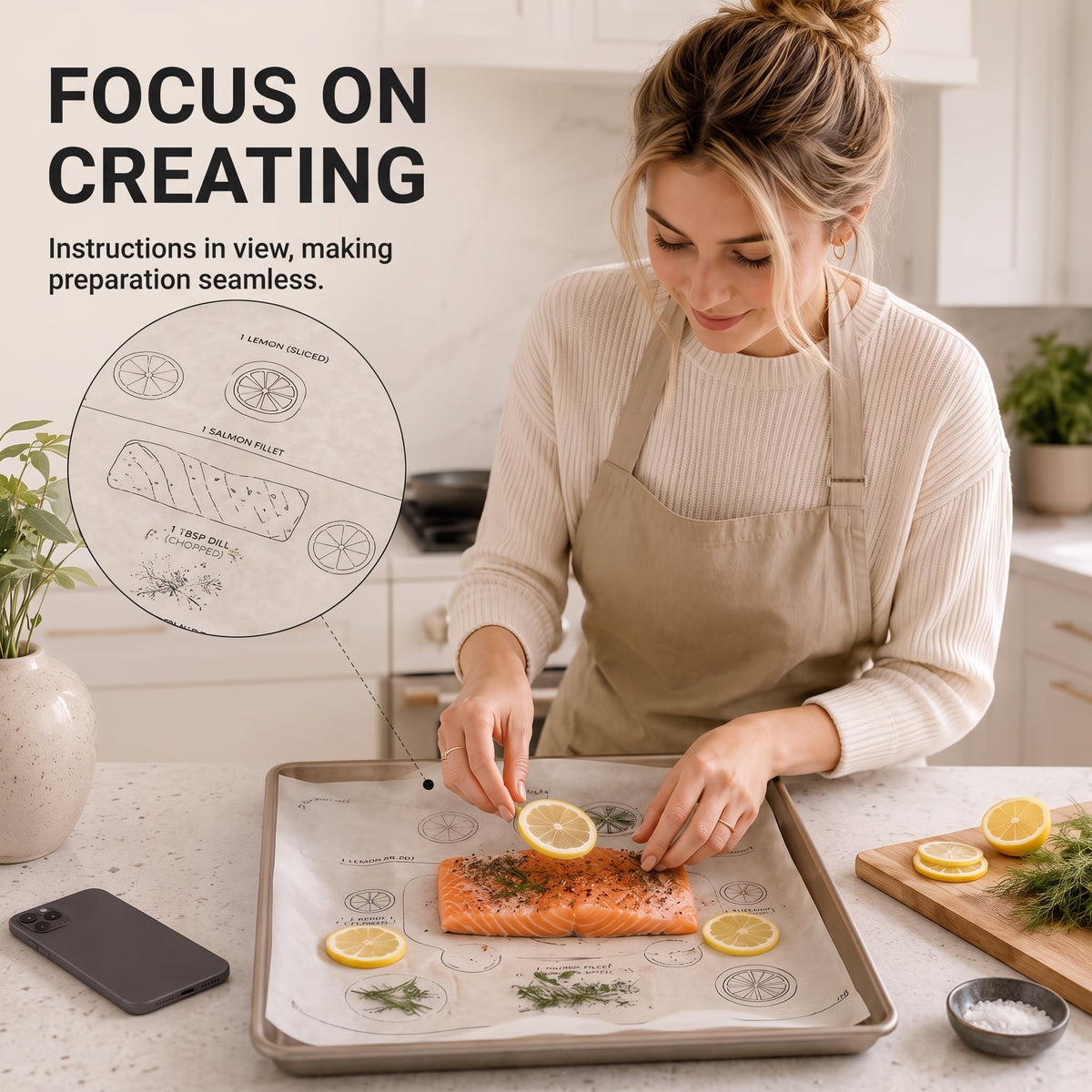 BakeGuide: Printed Recipe Baking Paper