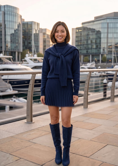 MOCHA- Chocolate Wool Two-Piece Set