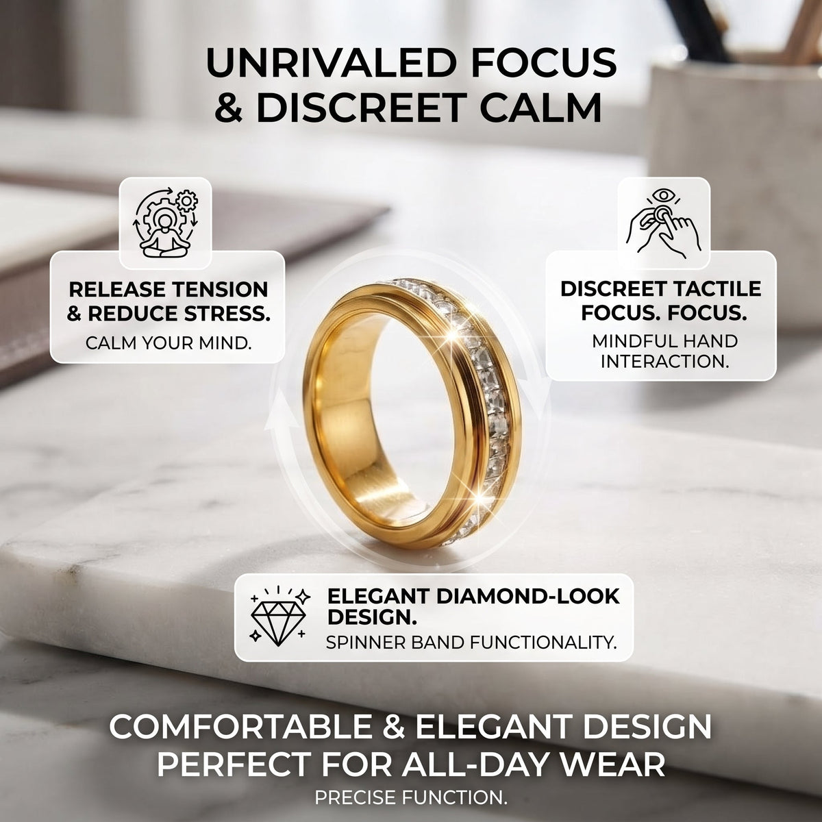 CalmSpin: Stainless Steel Ring