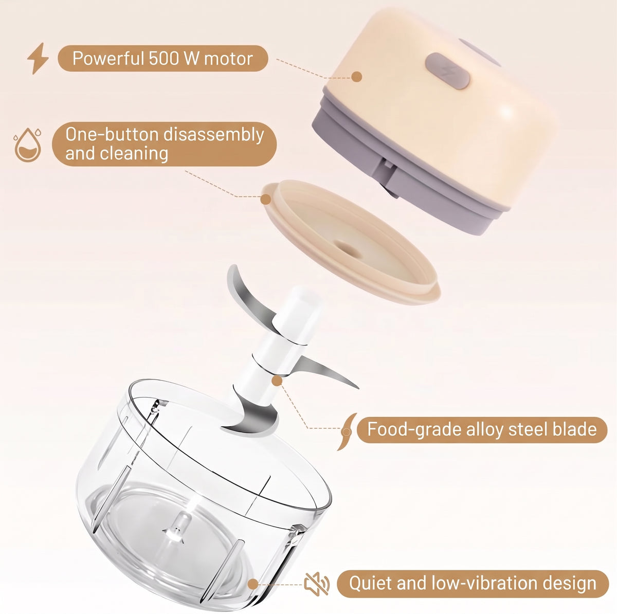 PureBliss - Mini Food Chopper