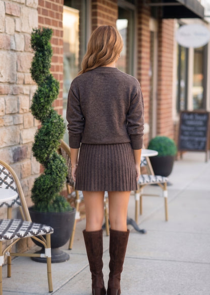 MOCHA- Chocolate Wool Two-Piece Set