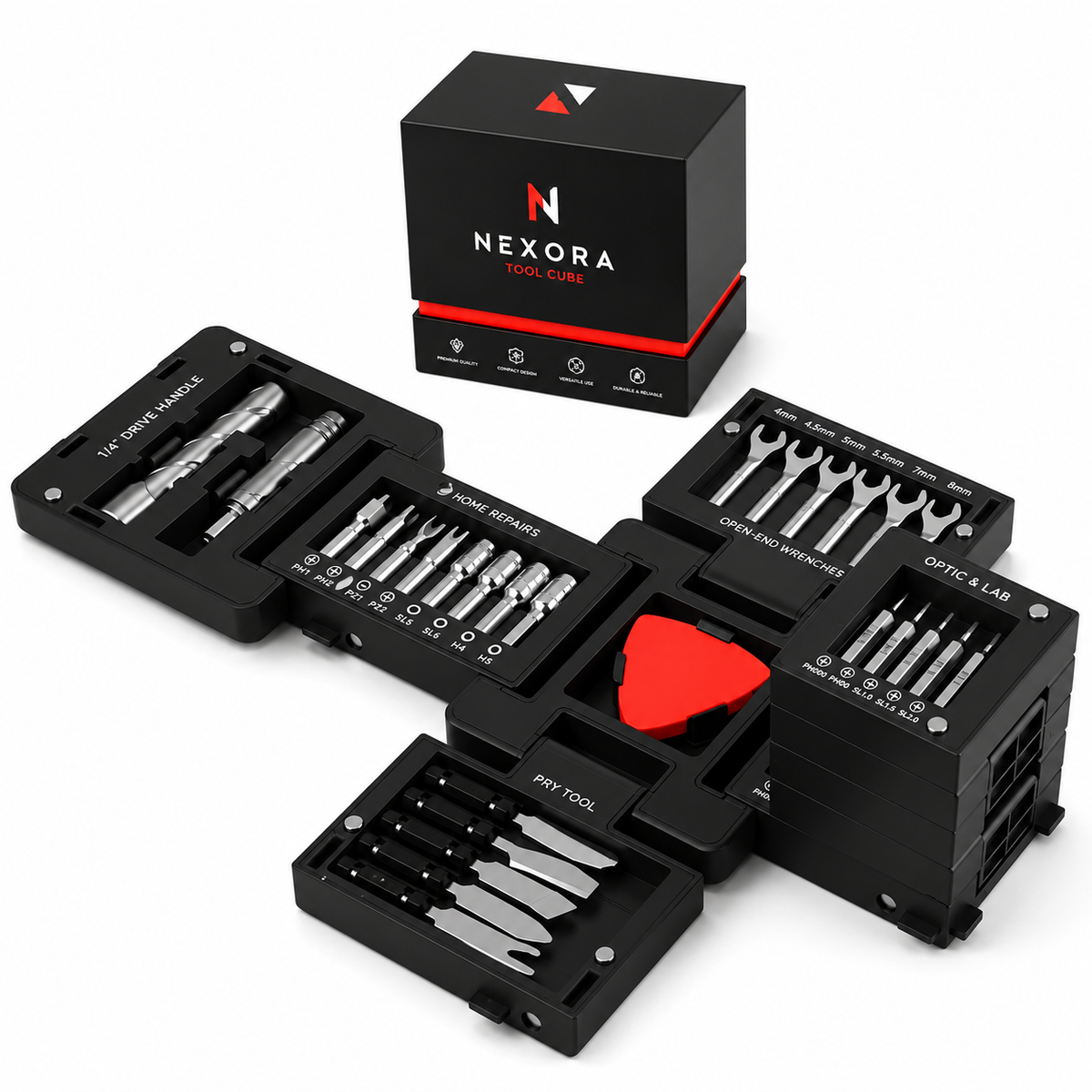 NEXORA - 55 in 1 magnetic tool kit