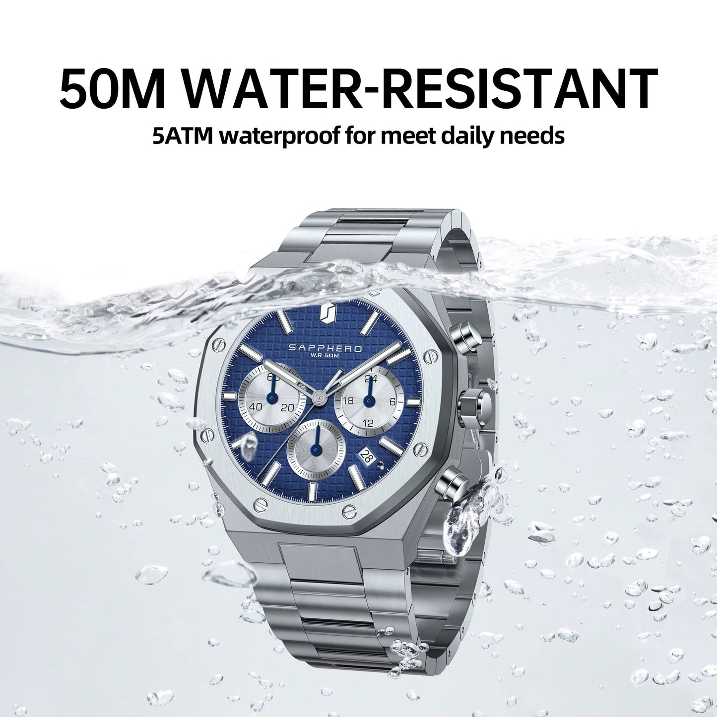 Premium Automatic Chronograph Sport Watch (42mm, Sapphire Crystal)