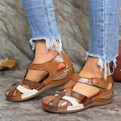 Kelly Sandals™ — Elegant Wide-Fit Wedge for Everyday Comfort