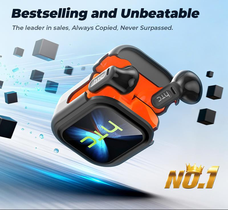 Bluetooth 5.4 Earphones LED Display High Fidelity Waterproof Wireless Earphones