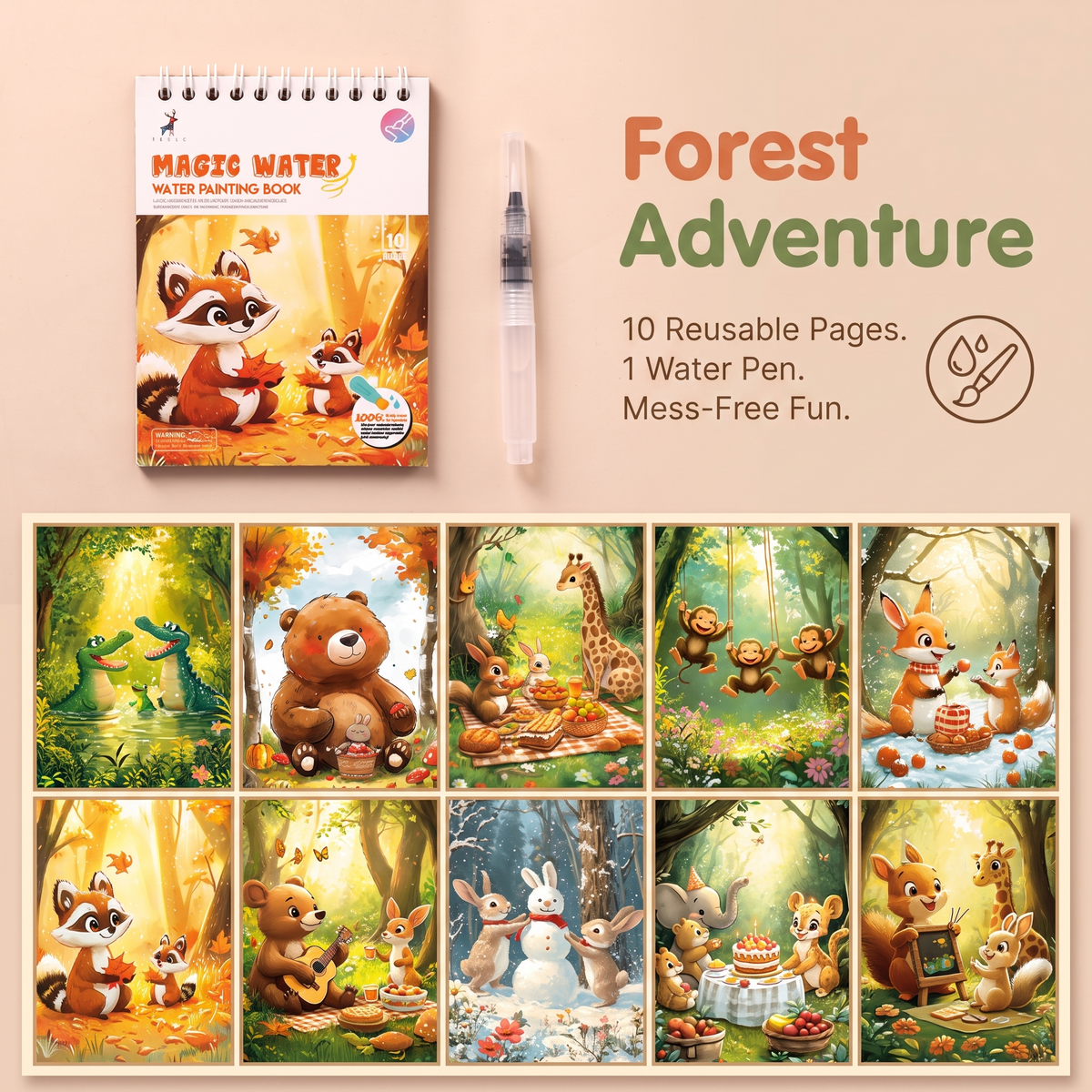 Magic Water Paint Travel Book