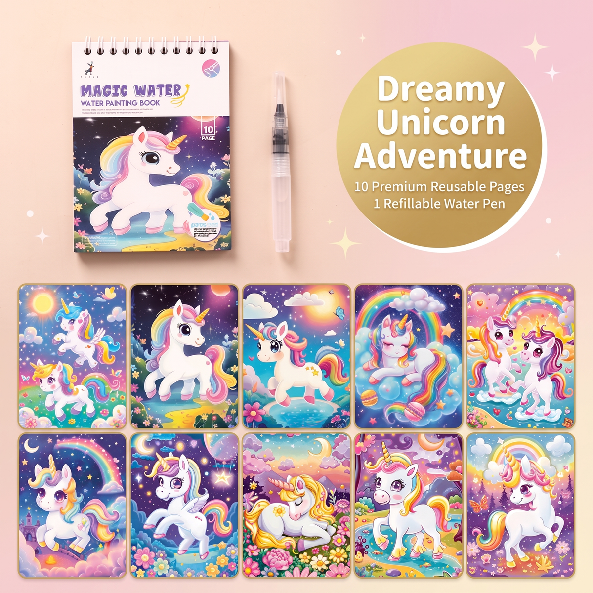Magic Water Paint Travel Book