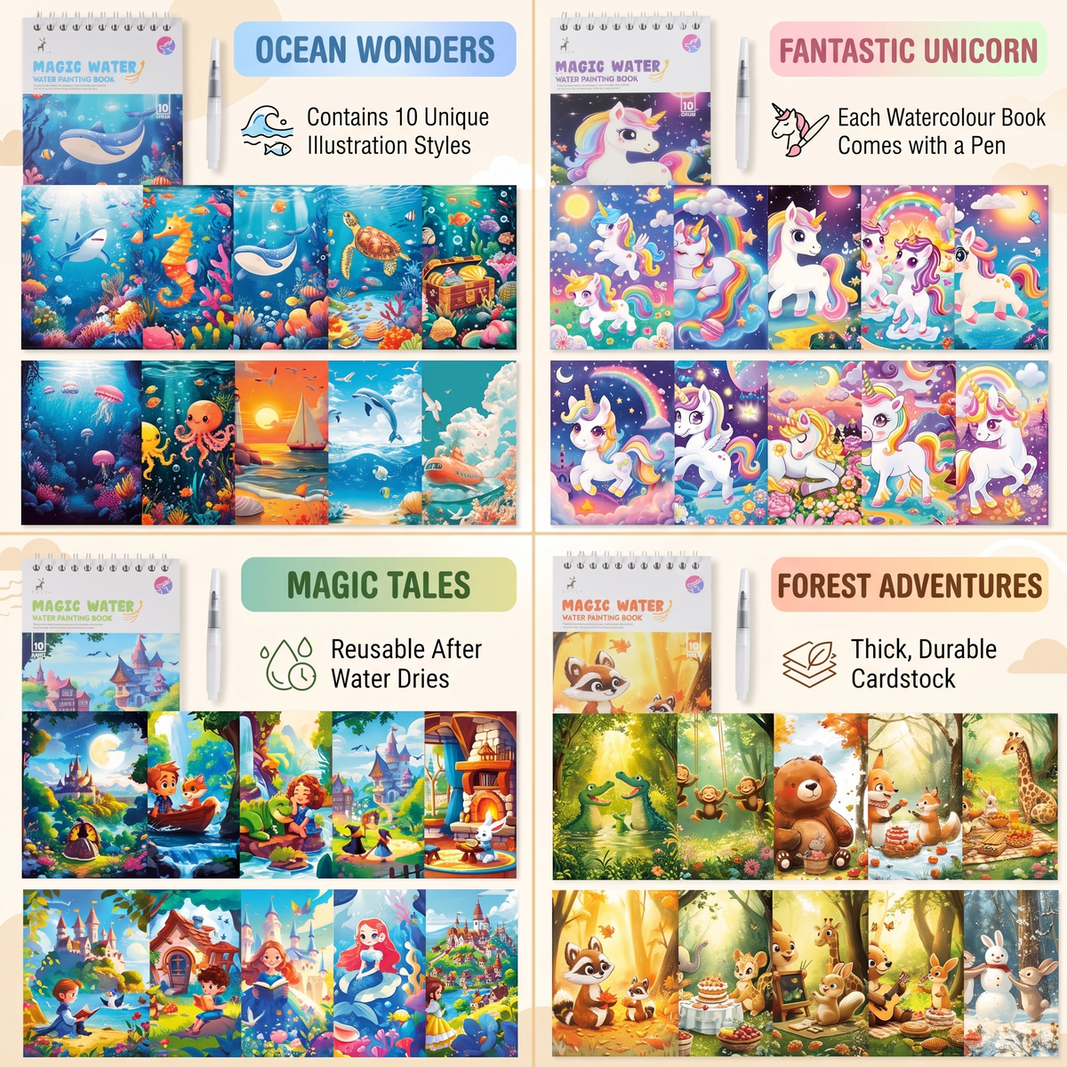 Magic Water Paint Travel Book