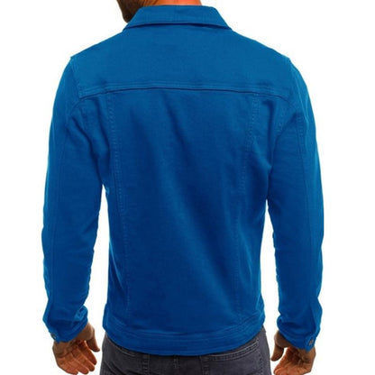 Men's Casual Solid Color Button Lapel Jacket 02134545M